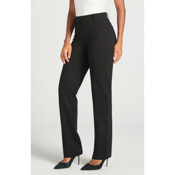 Black Betabrand Classic Dress Pant Yoga Pant Straight M - Picture 1 of 10